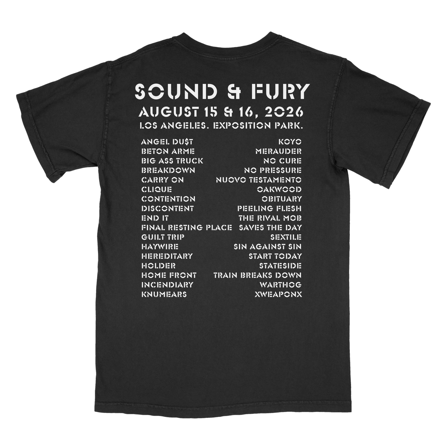 SOUND AND FURY 2026 - "BIG DOG" Black Tee