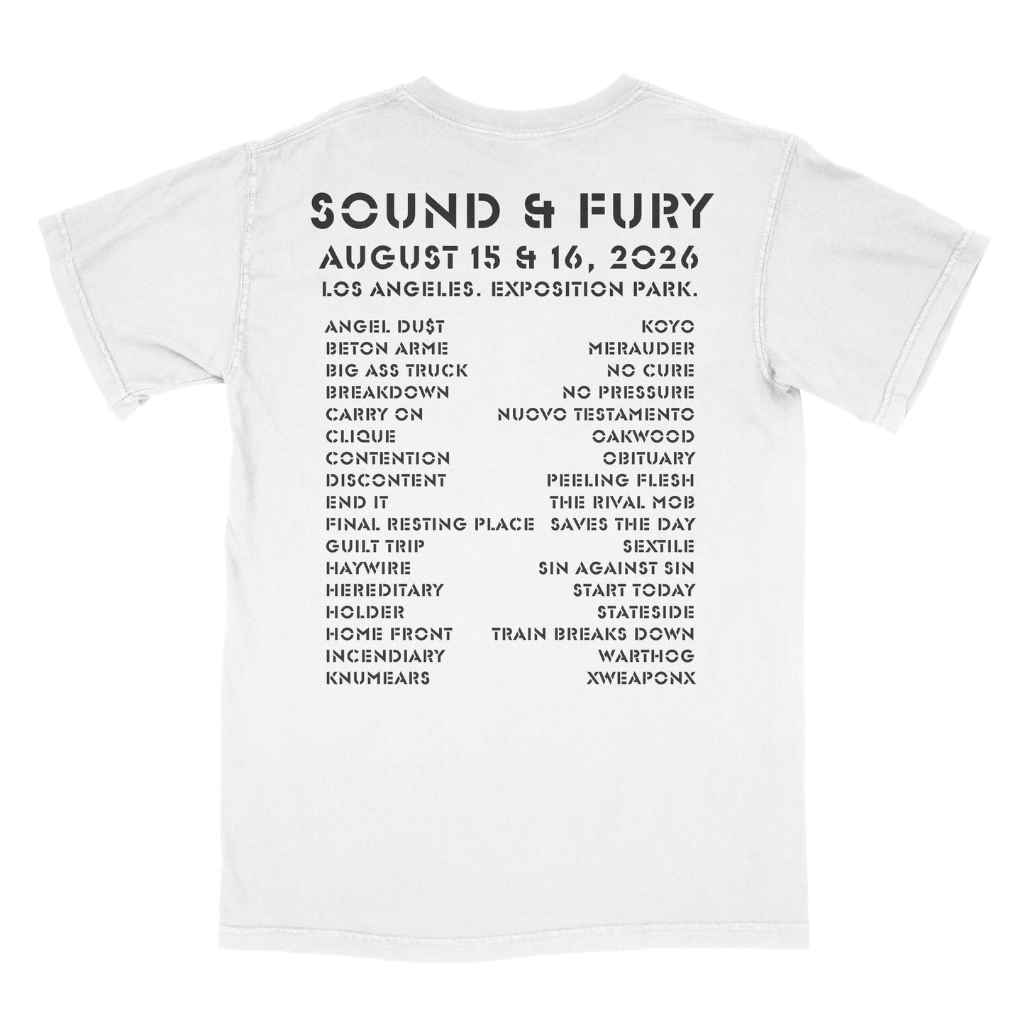 SOUND AND FURY 2026 - "BIG DOG" White Tee