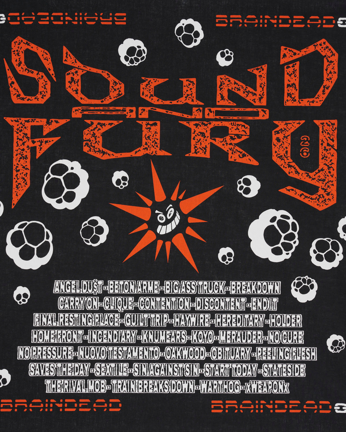 Brain Dead x Sound & Fury 2026 Bandana - Black