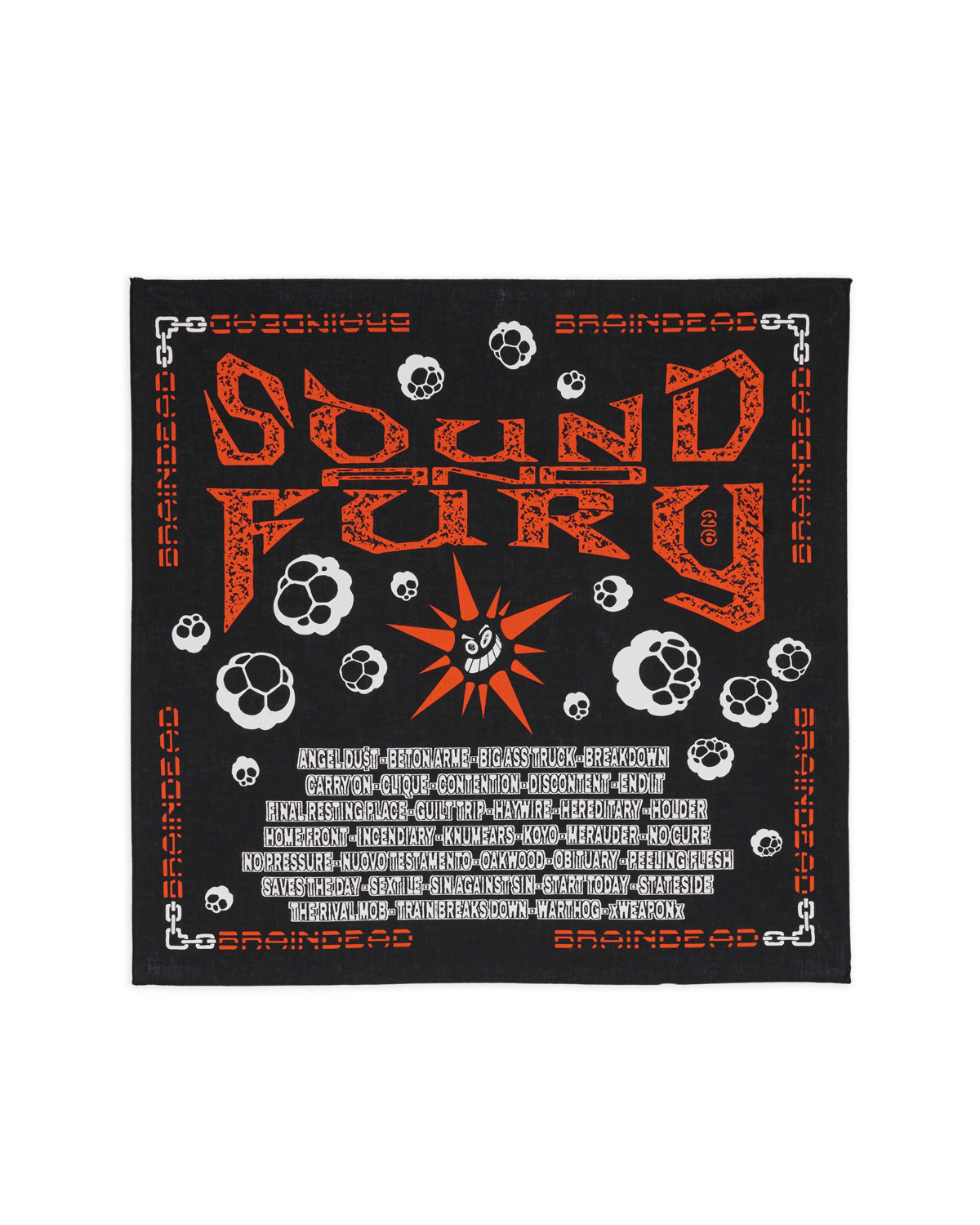 Brain Dead x Sound & Fury 2026 Bandana - Black