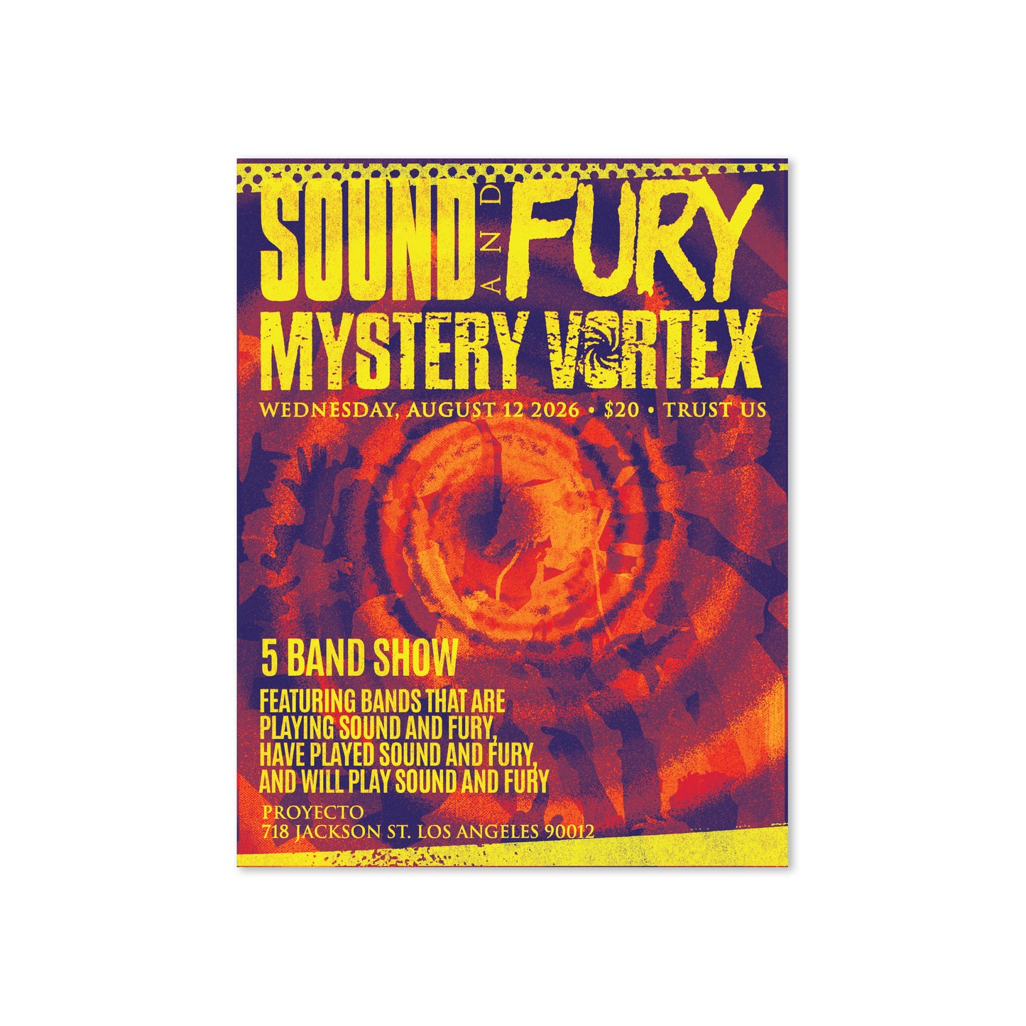 SOUND AND FURY 2026 - Mystery Vortex Kick-Off Mini Poster